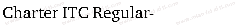 Charter ITC Regular字体转换